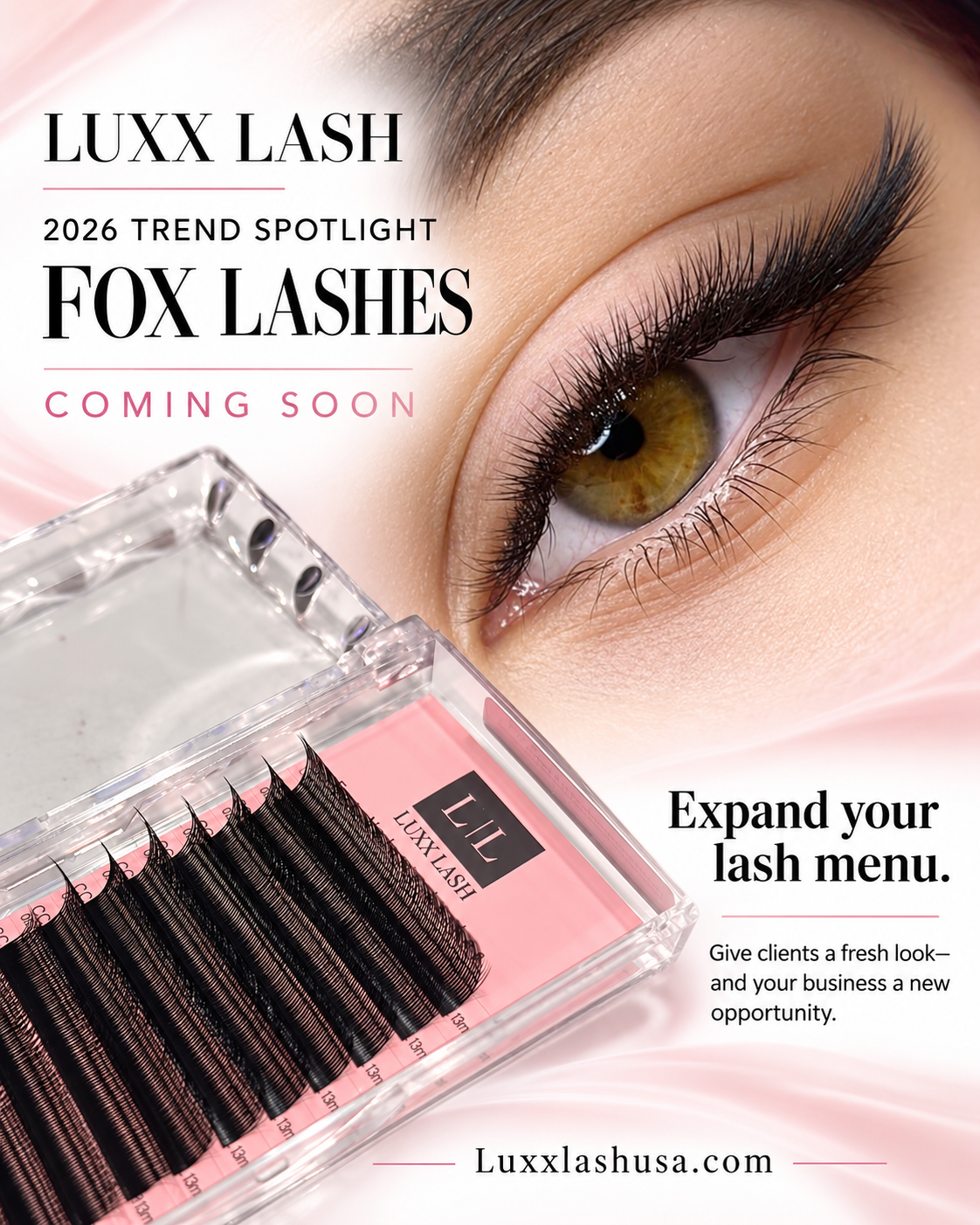 Luxx Lash Fox Lashes – Pre-Made 4D Fans (CC 0.07 | Mixed 8–13mm)